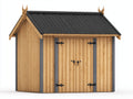 Gartenhäuser aus Holz 240 x 180 x 220 cm - Natur-Schwarz - klassisch für Garten