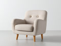 Sessel Stoffbezug 82x78x86 cm - beige - skandinavischer Wohnstil