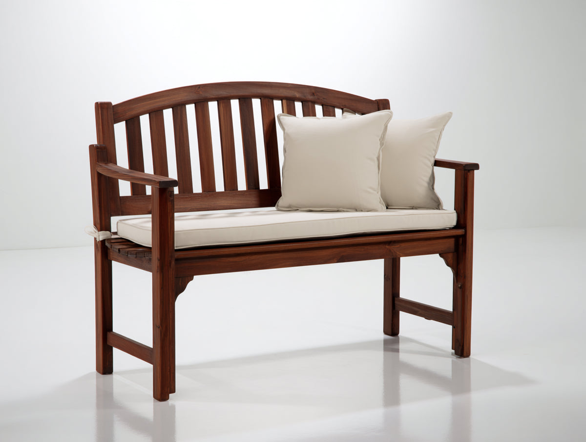Gartenbank 135x62x92 cm - Holz in Braun - klassischer Gartenstil