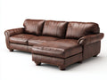 Ecksofa Kunstleder 275x170x88 cm Braun - Vintage Stil mit Komfortliegefläche