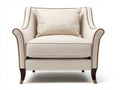 Sessel Stoff 98x92x90 cm Beige - Klassischer Loungesessel mit Komfortpolsterung