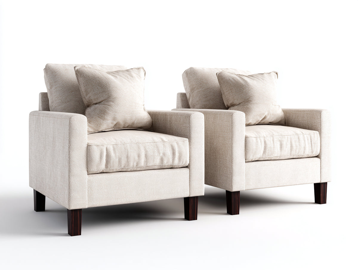 Sessel 80x82x86 cm - Stoff in Beige - moderner Wohnstil
