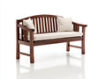 Gartenbank Holz 150x60x92 cm - braun - klassischer Stil für Garten und Terrasse