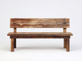 Gartenbank Massivholz 160x55x82 cm - braun - rustikaler Stil mit Rückenlehne