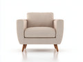 Sessel Stoff 78x76x82 cm - beige - skandinavischer Stil für Wohnzimmer