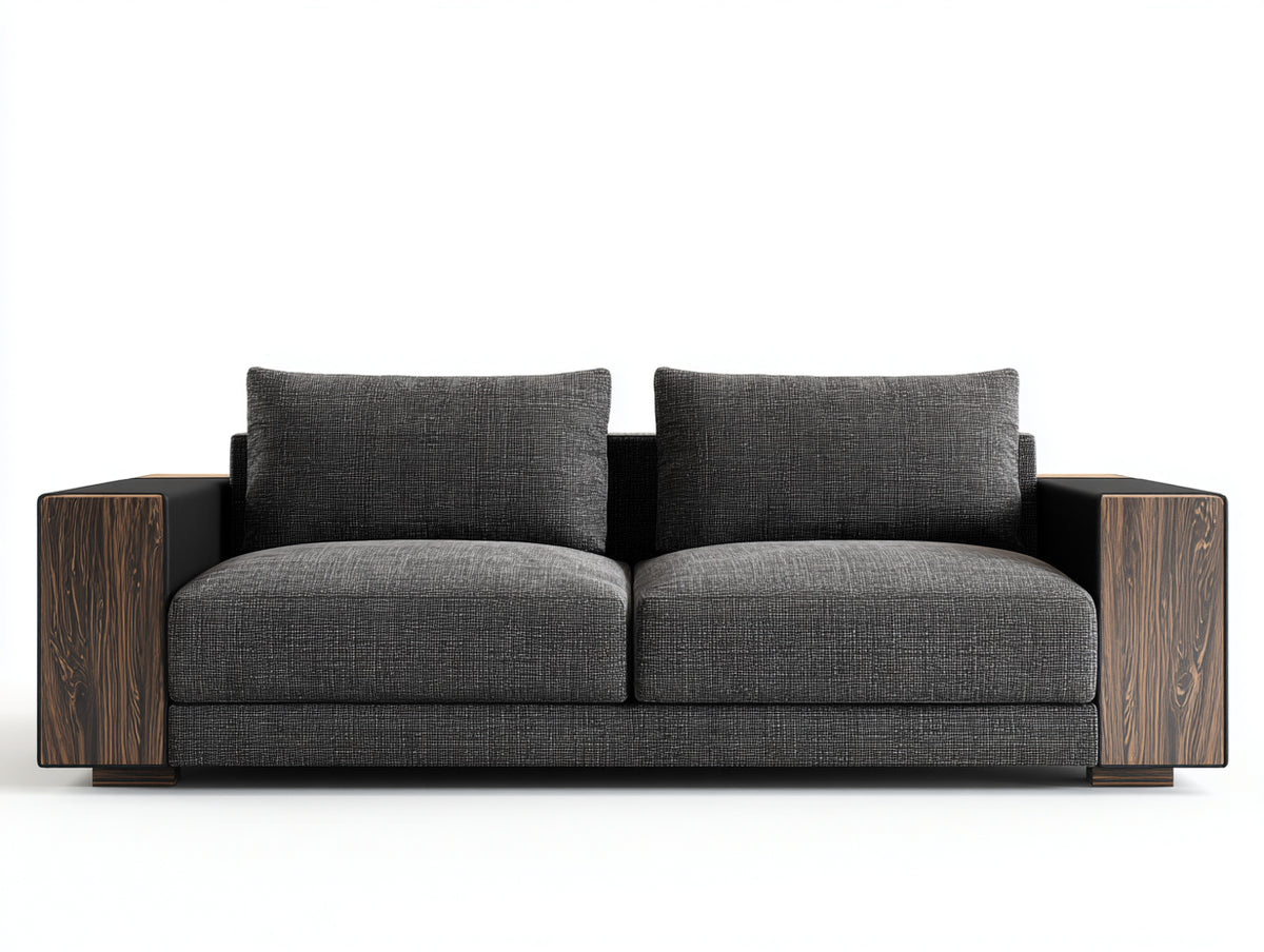 Zweisitzer Sofa aus Stoff 200 x 95 x 85 cm - Grau - modern für Wohnzimmer