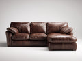 Ecksofa in Lederoptik 265 x 160 x 82 cm - Braun - modern für Wohnzimmer