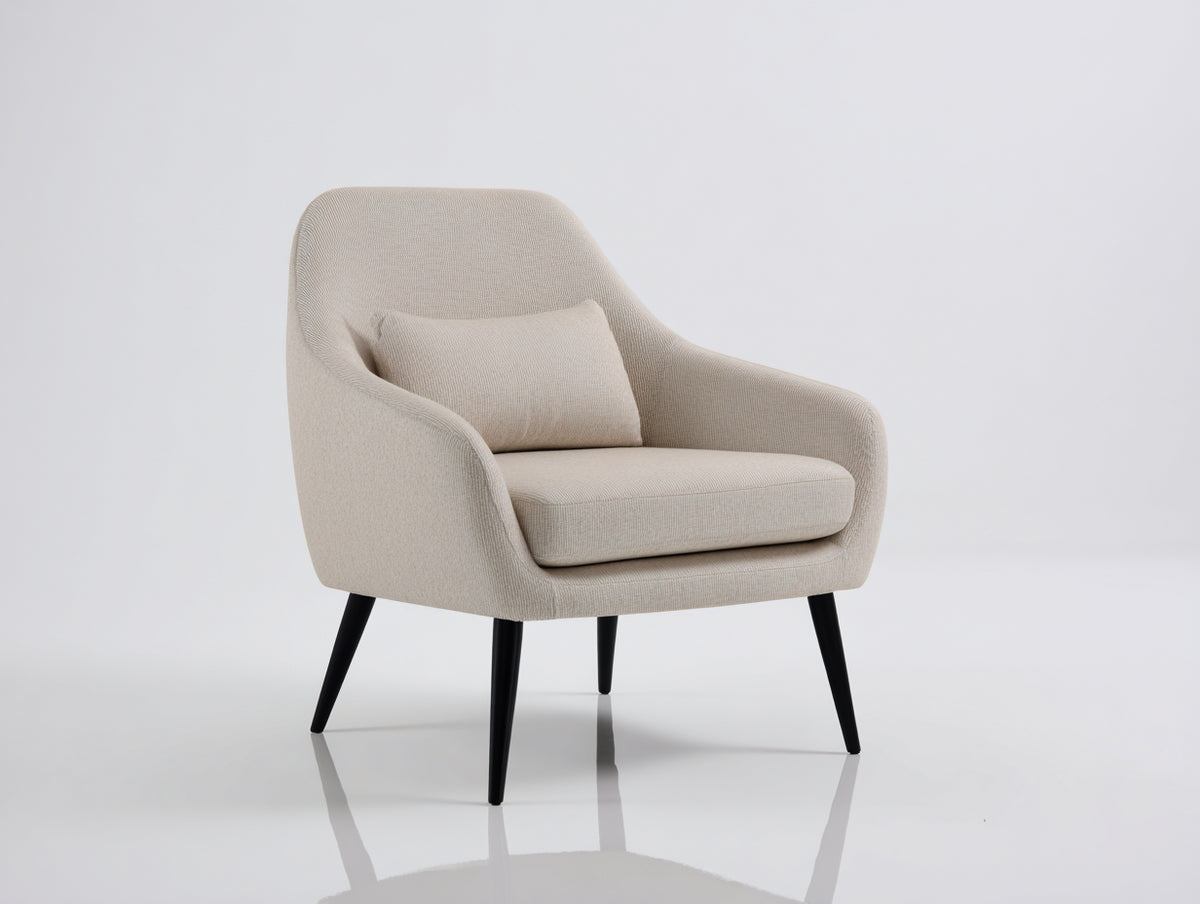 Sessel Stoff 72x68x78 cm - beige - moderner Stil für Wohnzimmer
