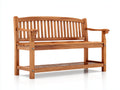 Gartenbank aus Holz 150 x 55 x 88 cm - Natur - klassisch für Garten