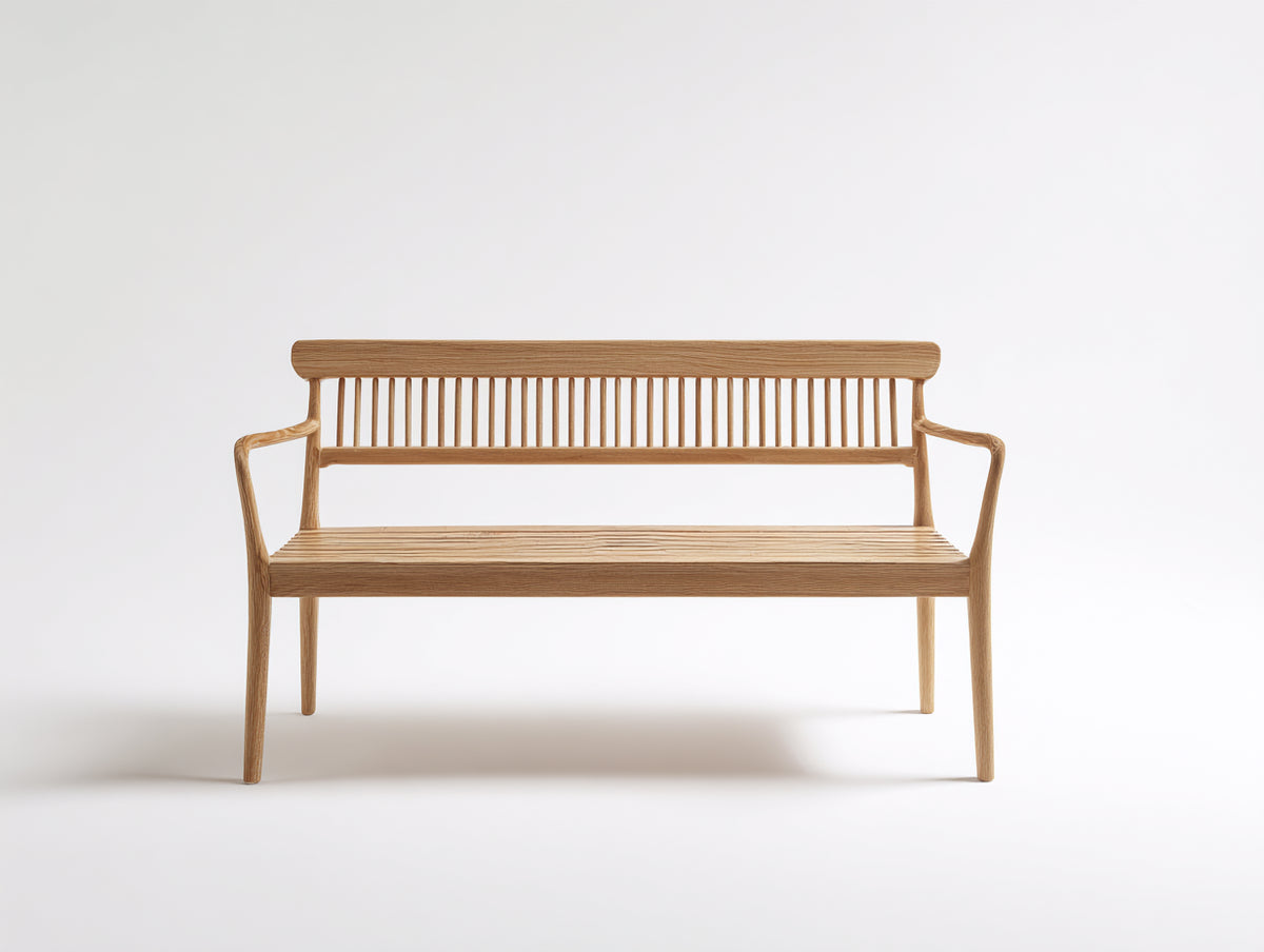 Gartenbank Holz 160x58x85 cm - braun - skandinavischer Stil für Garten und Terrasse