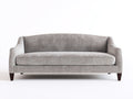 Zweisitzer Sofa 210x88x78 cm - Stoff in Hellgrau und Holzfüße - moderner Wohnstil