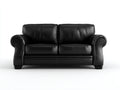 Zweisitzer Sofa in Lederoptik 180 x 88 x 82 cm - Schwarz - klassisch für Wohnzimmer
